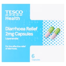 Tesco Health Diarrhoea Relief Loperamide Capsules 6s