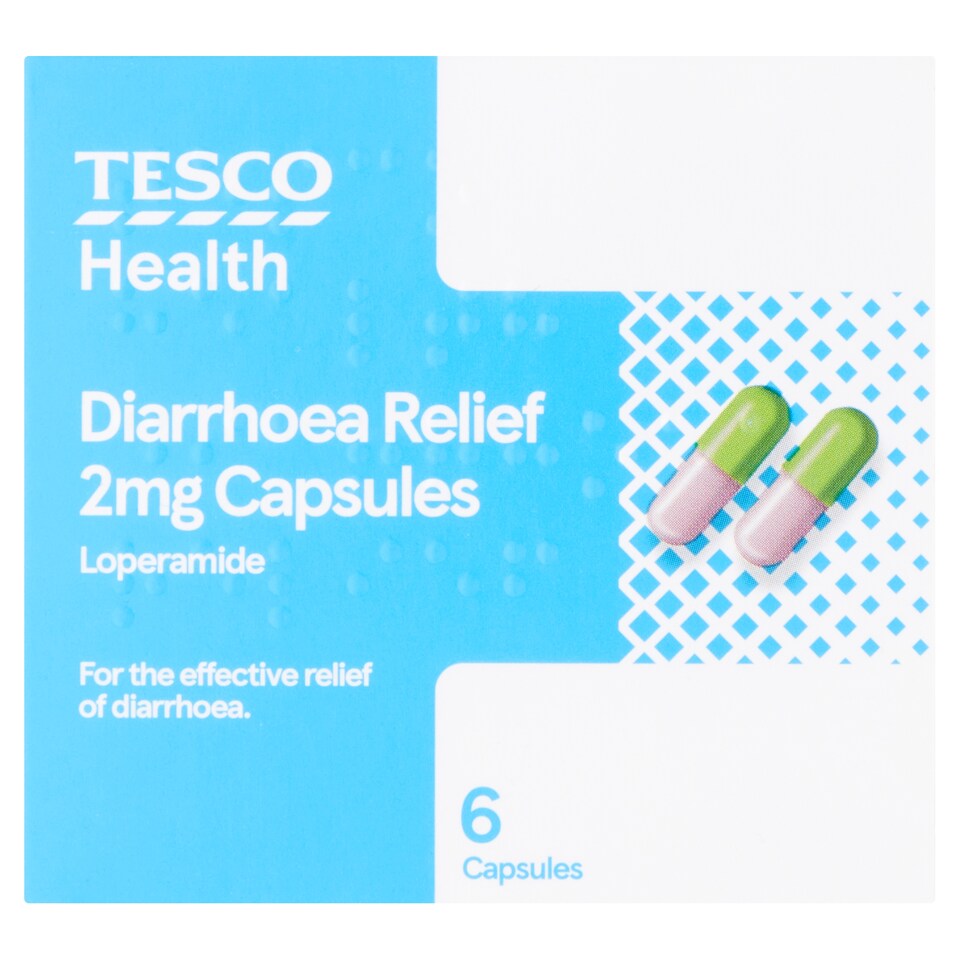 Tesco Health Diarrhoea Relief Loperamide Capsules 6s
