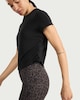 image 1 of F&F Active EVERYHOUR Ruched Side T-Shirt in Black