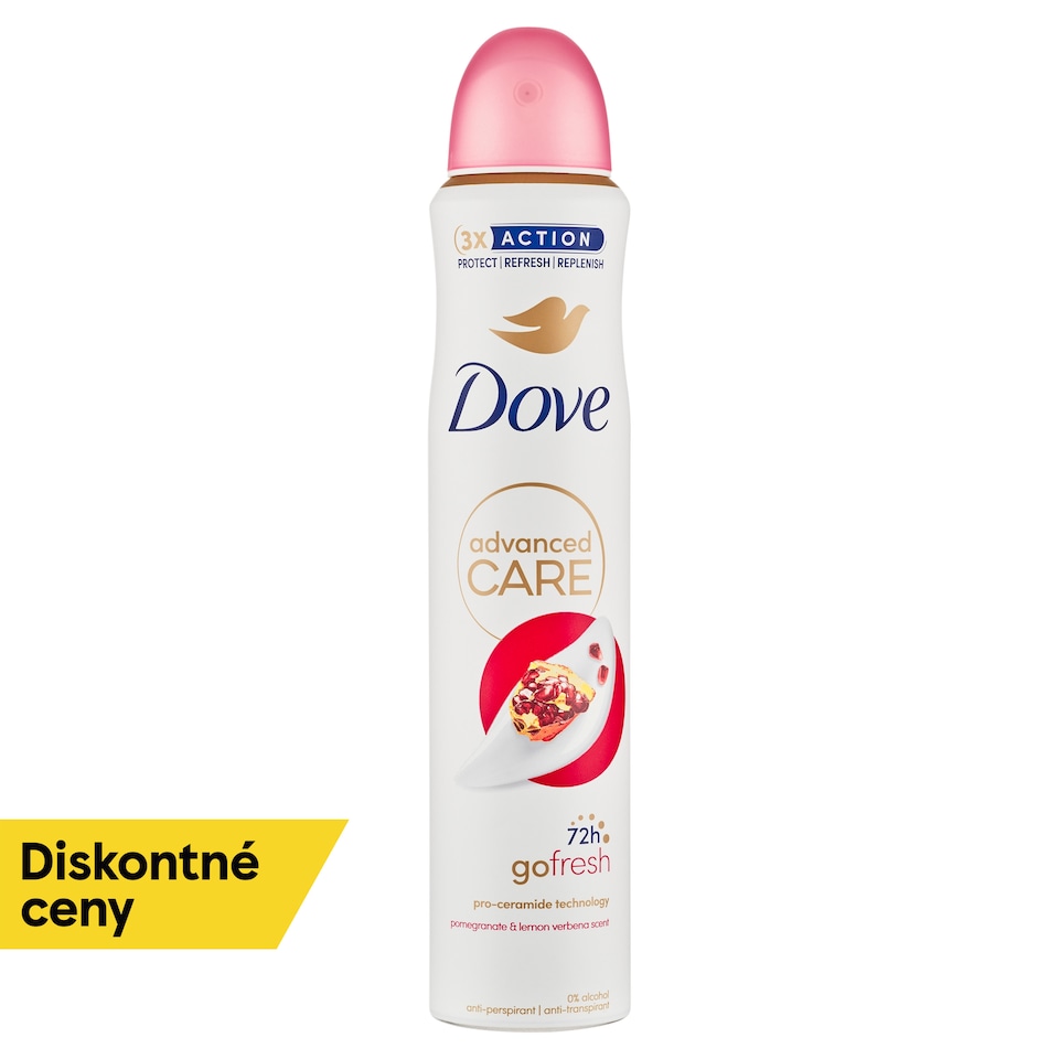 image 1 of Dove Advanced Care Go Fresh Pomegranate & Lemon Verbena Scent Antiperspirant Spray 200 ml