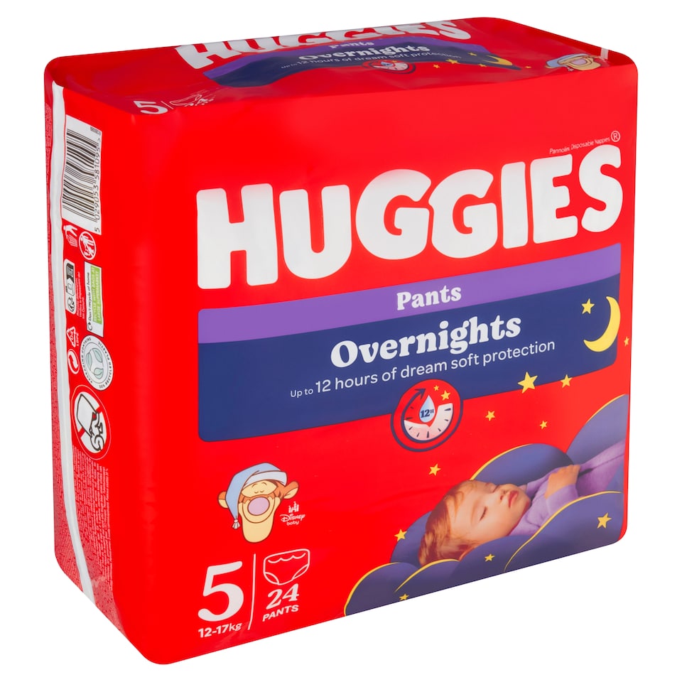image 1 of Huggies Overnights Pants Size 5 Children 12-17 kg 24 pcs