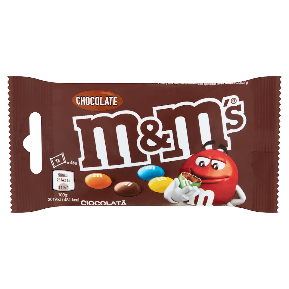 M&M's tejcsokoládés drazsé cukorbevonattal 45 g  1. kép
