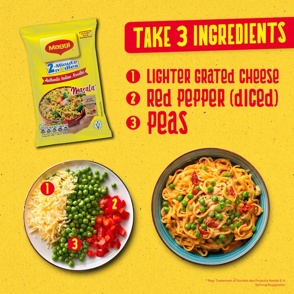 image 1 of Maggi 2 Minute Masala Flavour Instant Noodles 70g