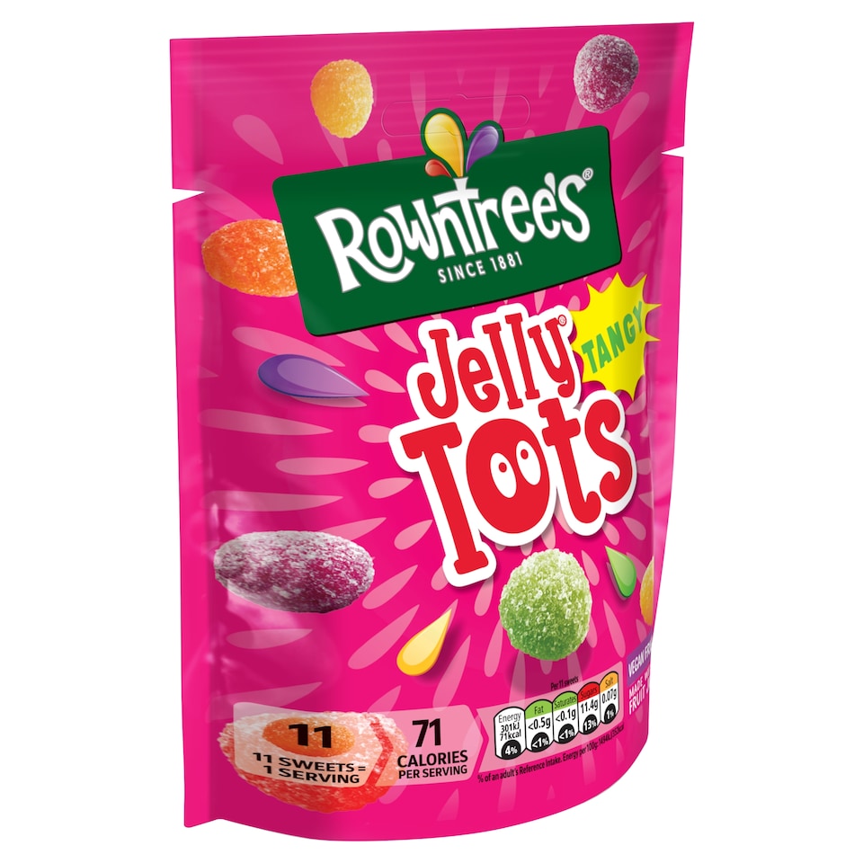 image 1 of ROWNTREES Jelly Tots Tangy Sweets Sharing Bag 140g