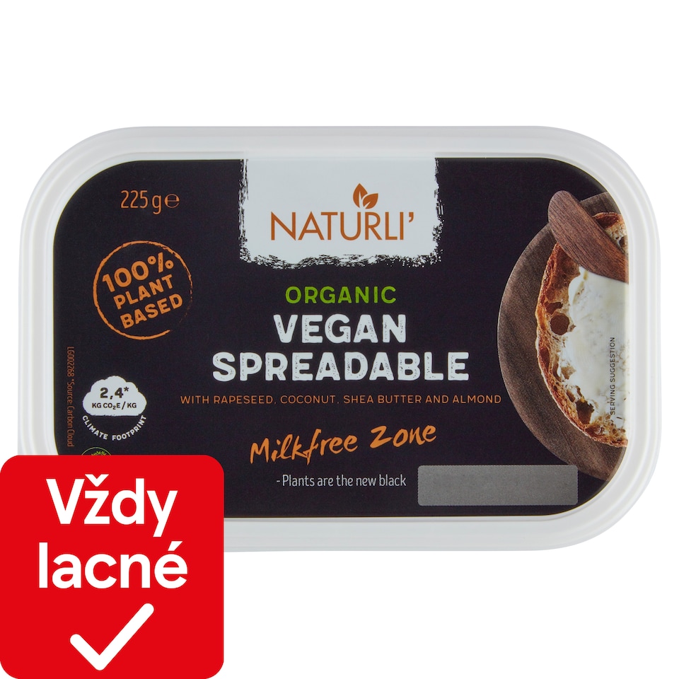 Naturli' Bio Vegan tuková nátierka 75% 225 g