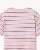 image 6 of F&F Girls Pure Cotton Striped Slogan T-Shirt in Pink