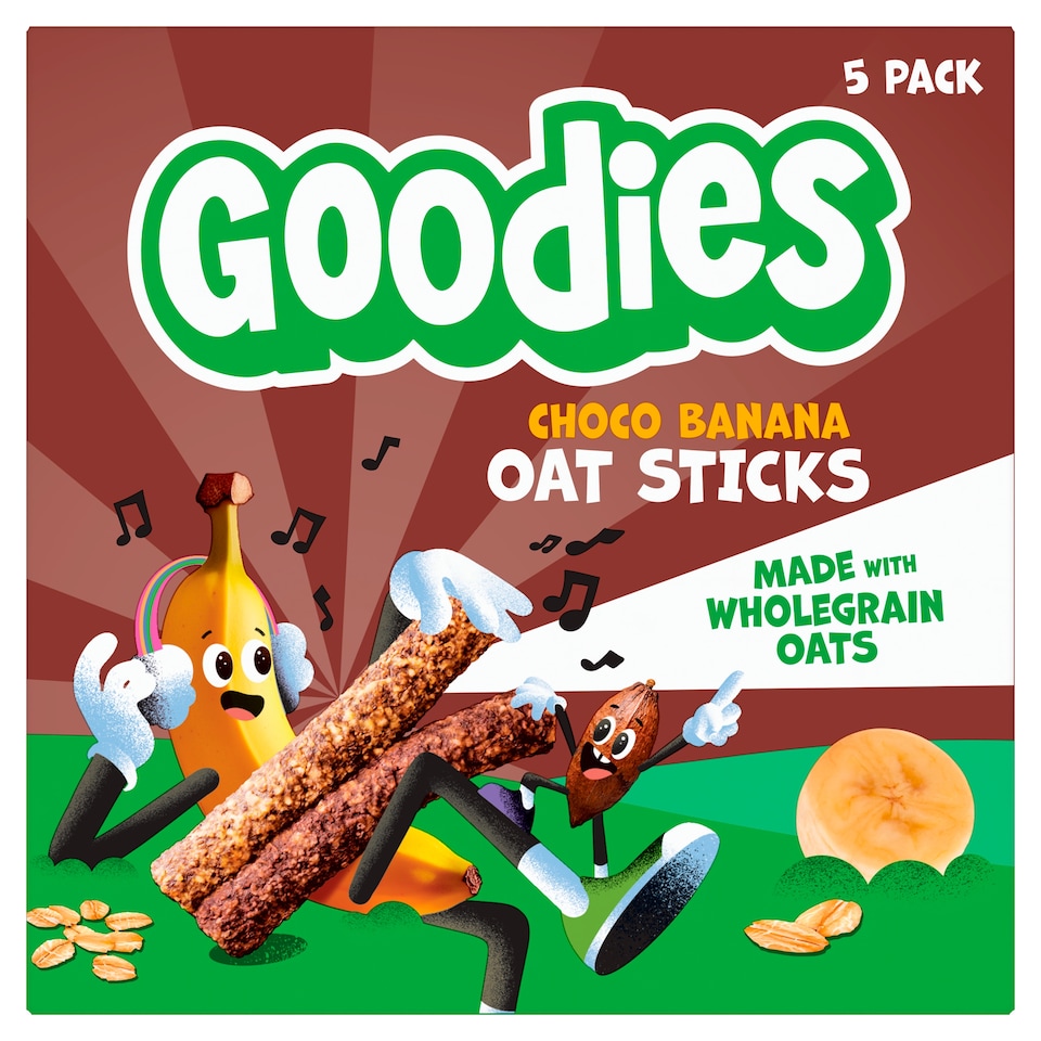 image 1 of Goodies Choco Banana Oat Sticks 5x23g