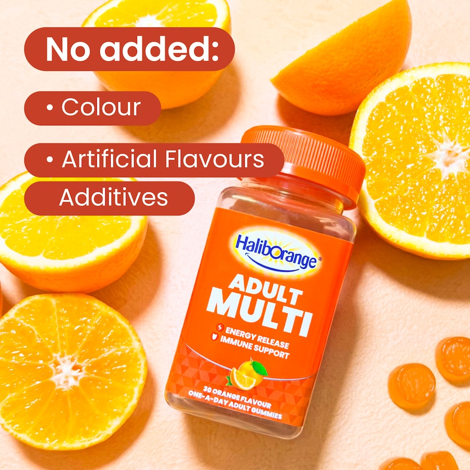 image 1 of Haliborange Adult Multi Orange Flavoured Multivitamin Gummies 30s