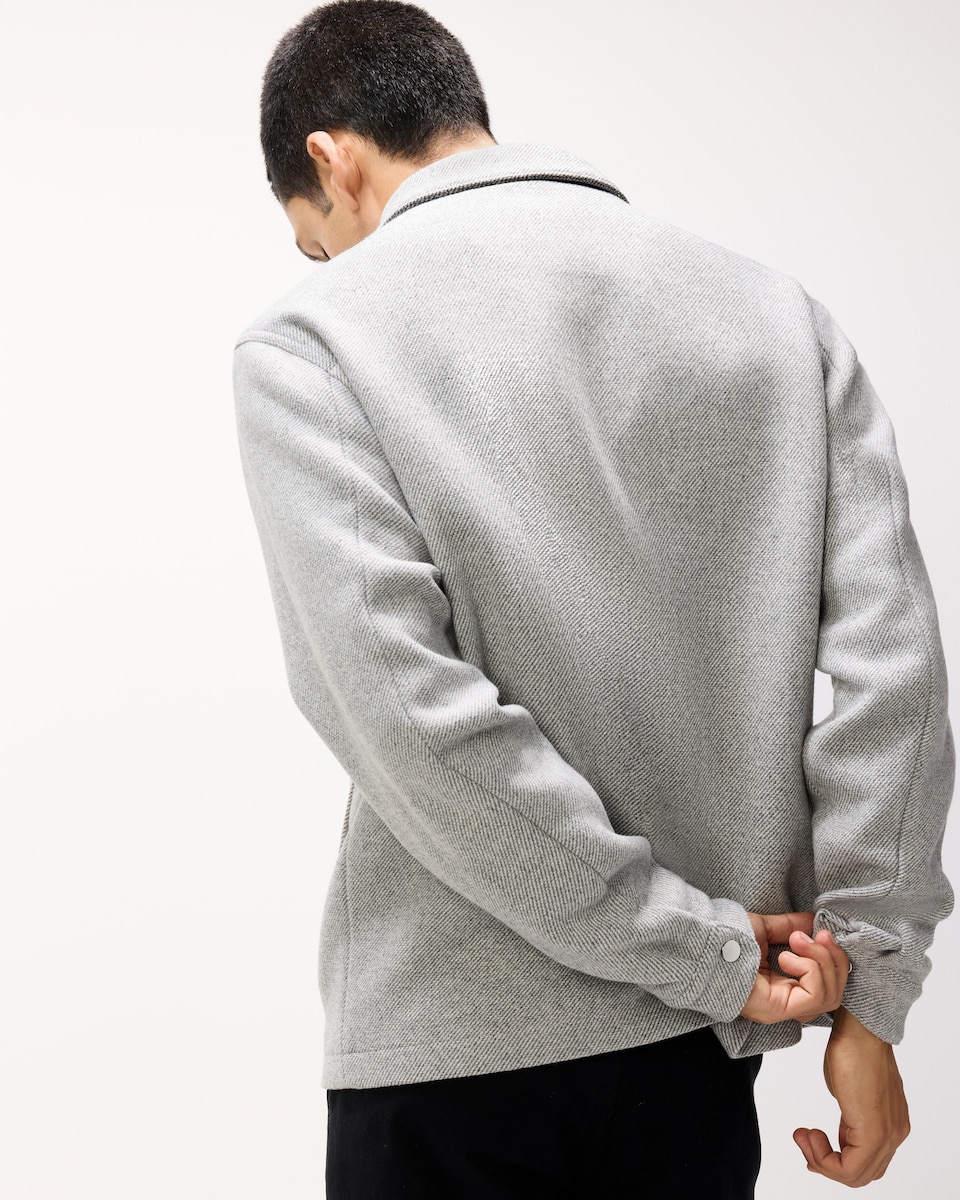 F&F Textured Zip Up Jacket in Grey - Tesco Groceries