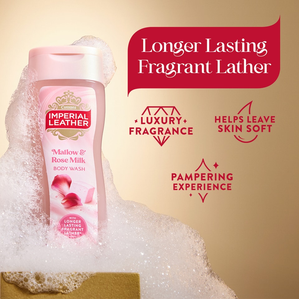 image 1 of IMPERIAL LEATHER MALLOW & ROSE MILK BODY WASH 235ML