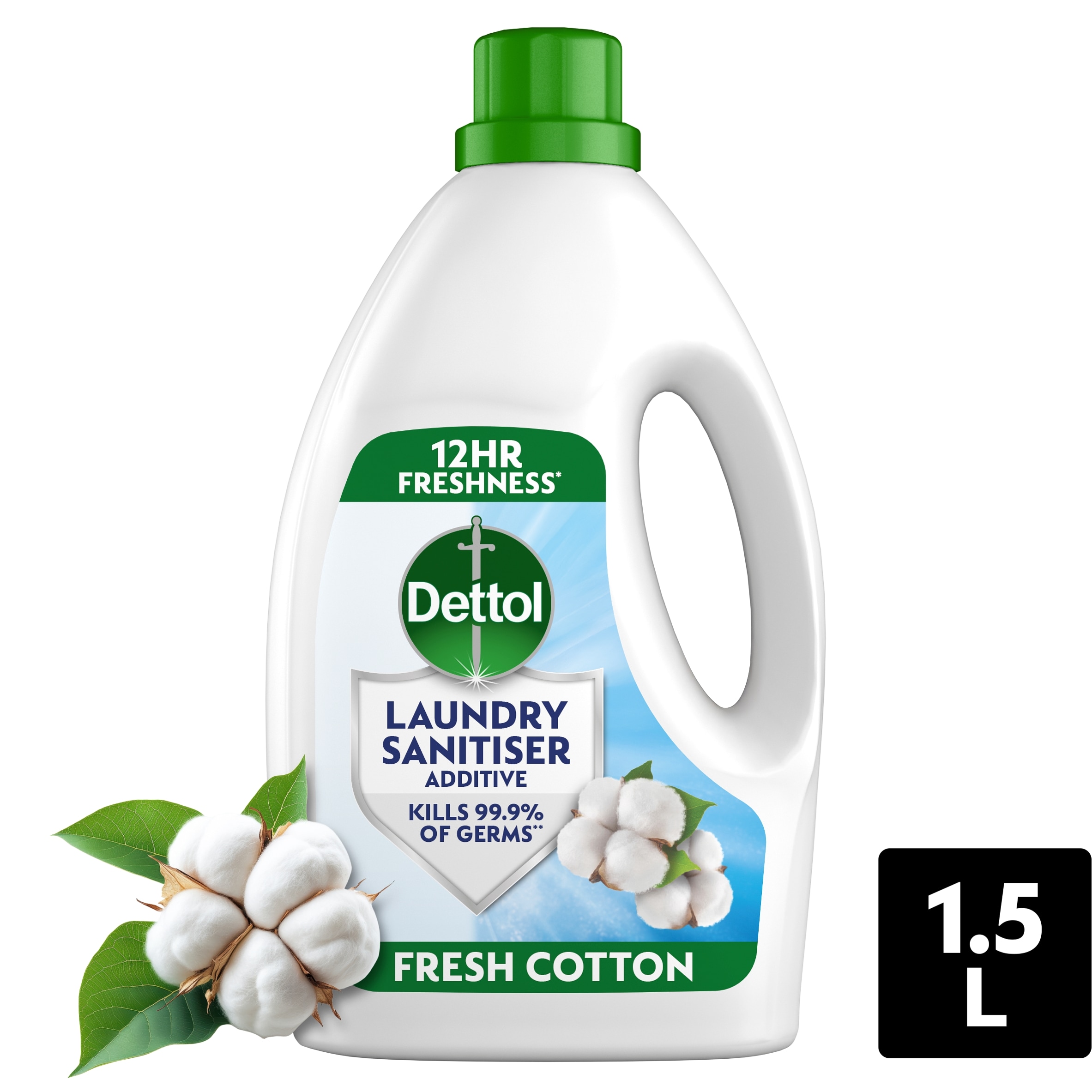 Dettol Antibacterial Laundry Cleanser Liquid Fresh Cotton 1.5L
