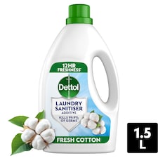 Dettol Antibacterial Laundry Cleanser Liquid Fresh Cotton 1.5L
