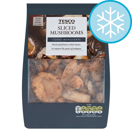 Tesco Sliced Mushrooms 500G Tesco Groceries