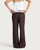 image 3 of OH ME OH MY Pinstripe Wide Leg Trousers in Chocolate
