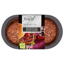 Tesco Finest 4 Smoked Maple Beef Burgers 454G