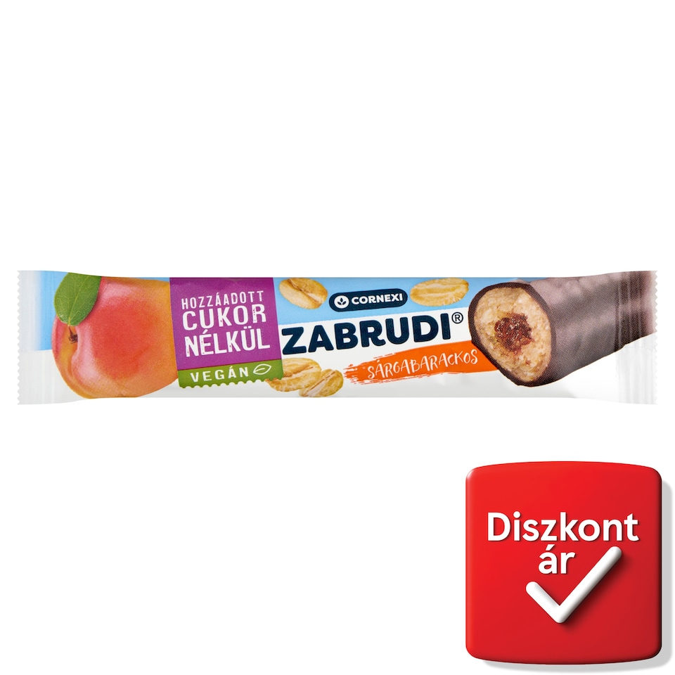 Cornexi sárgabarackos zabrudi, édesítőszerrel, hozzáadott cukor nélkül 30 g