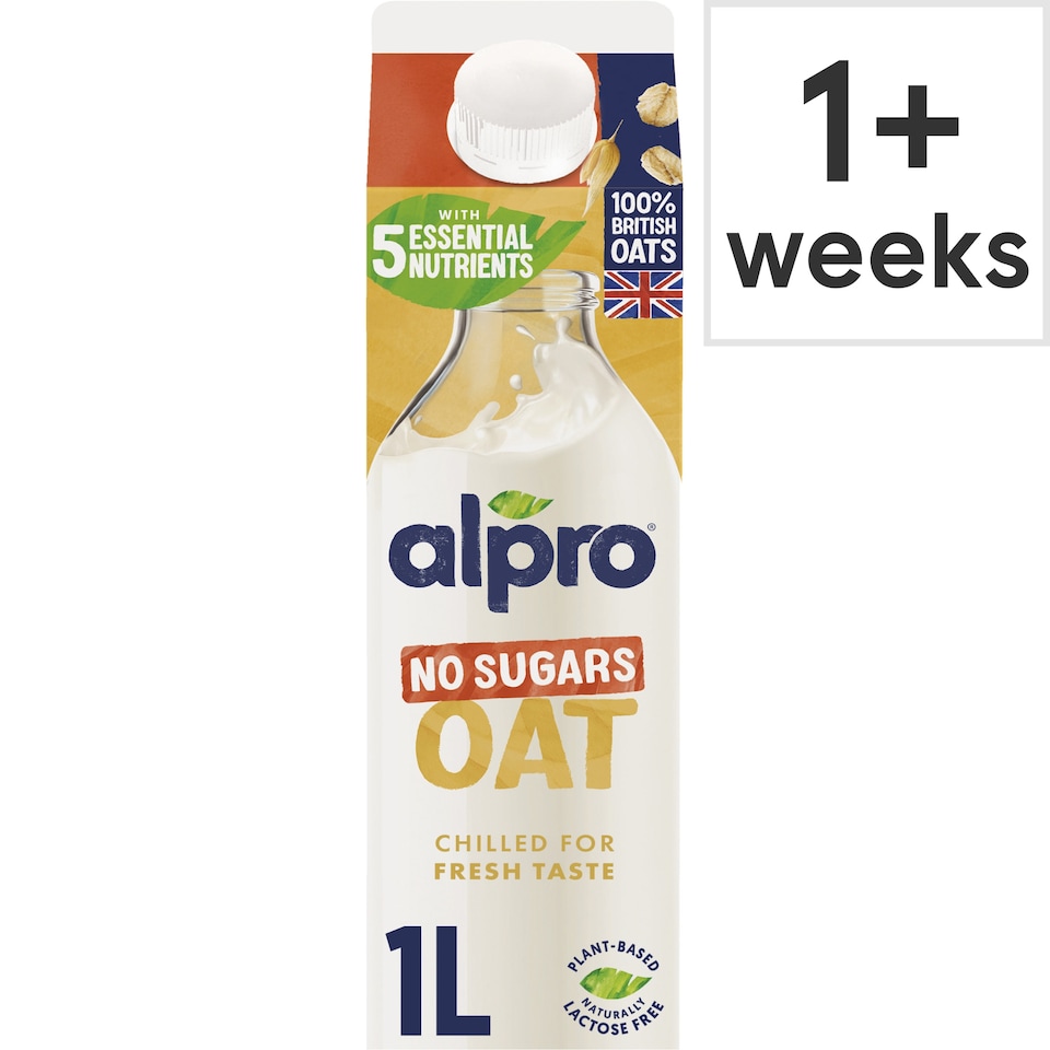 Alpro Oat No Sugar Chilled Dairy Free Drink 1L