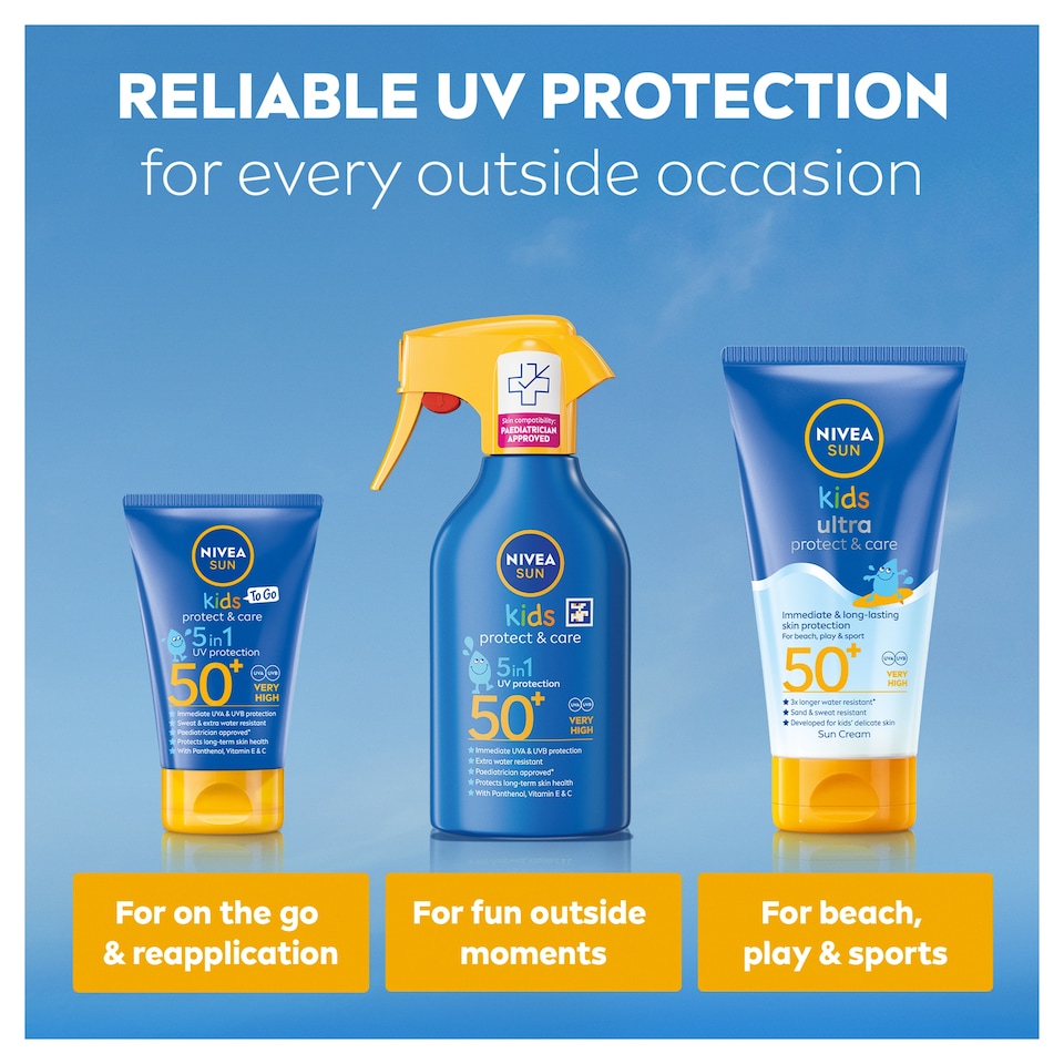 image 1 of NIVEA SUN Kids Protect & Care Sun Cream Trigger Spray SPF50 250ml