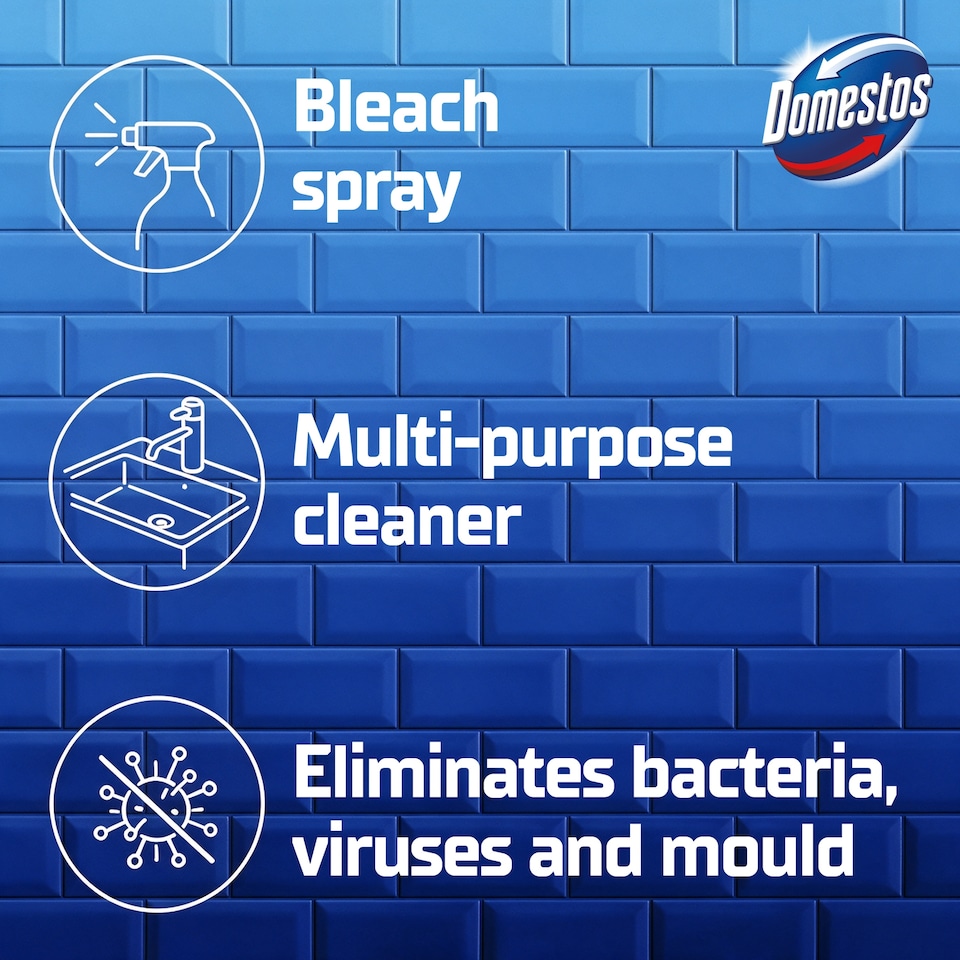 image 1 of Domestos Bleach Spray All Purpose Multi Surface Cleaner 700ml