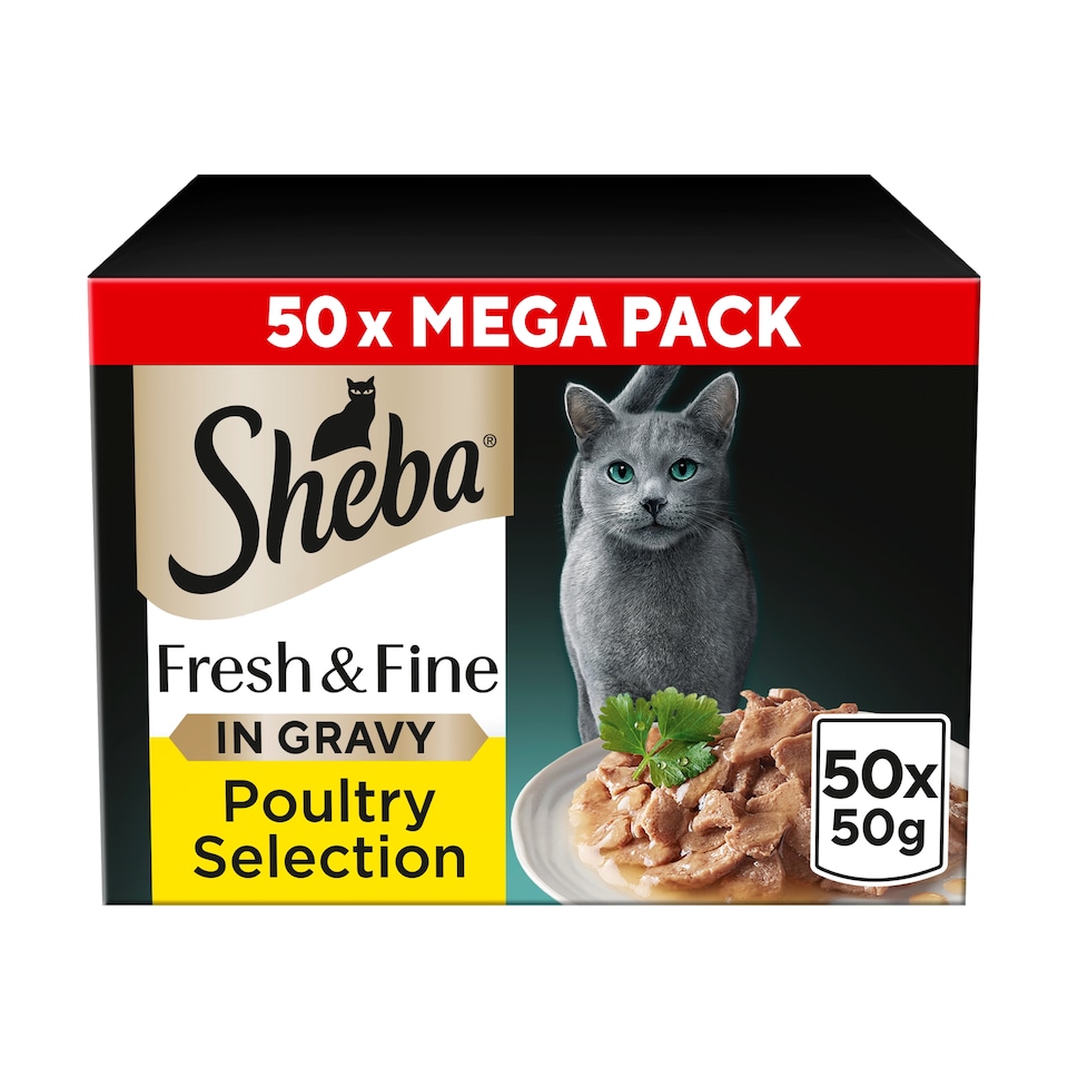 image 1 of Sheba Fresh And Fine Chicken Turkey And Poultry 50X50g