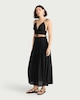image 1 of F&F Ruched Tie Strap Beach Bralette in Black