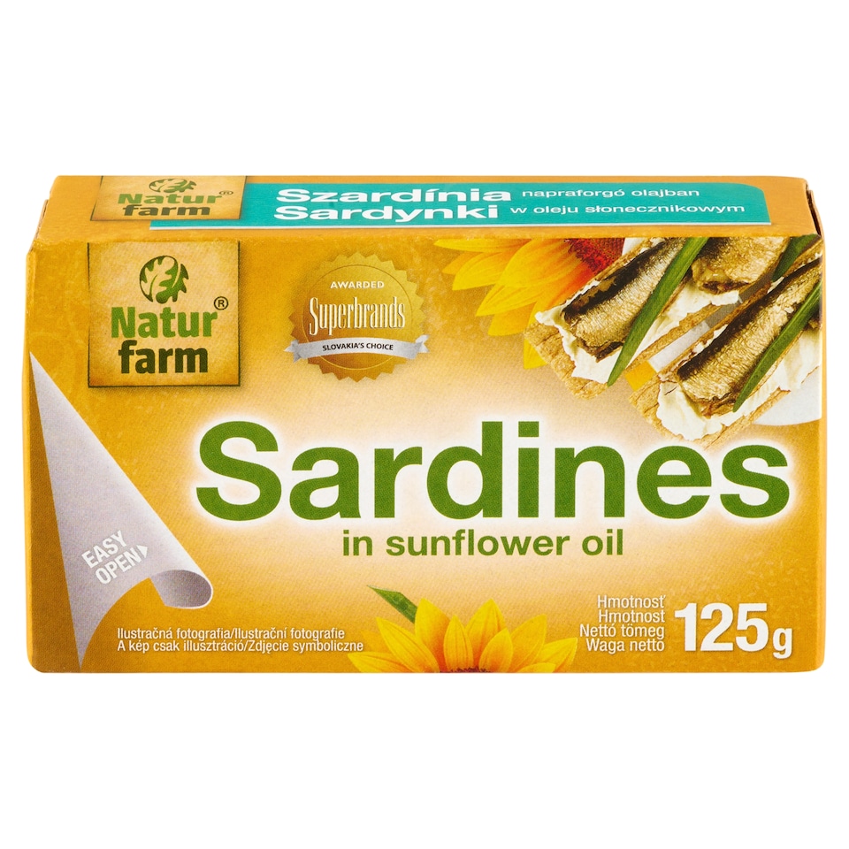 image 1 of Natur Farm Sardines in Sunflower Oil 125 g