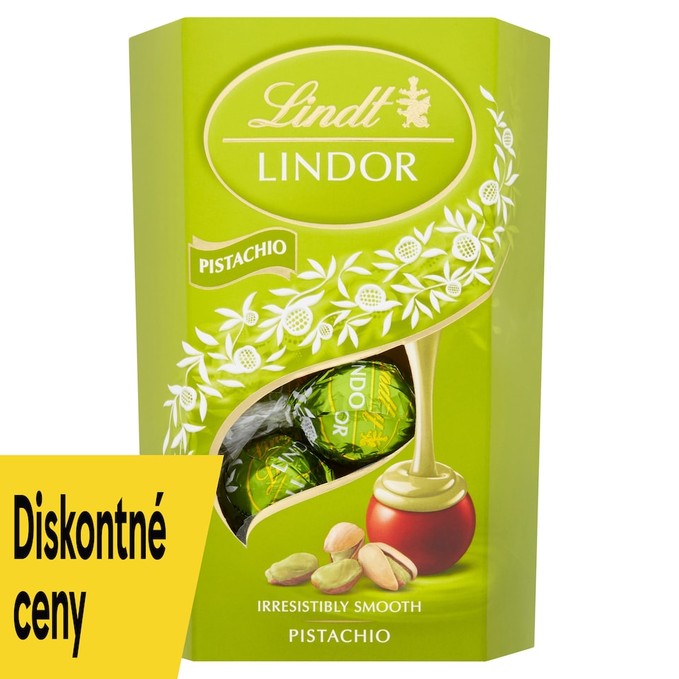 Lindt Lindor Mliečna čokoláda s jemnou pistáciovou náplňou 200 g