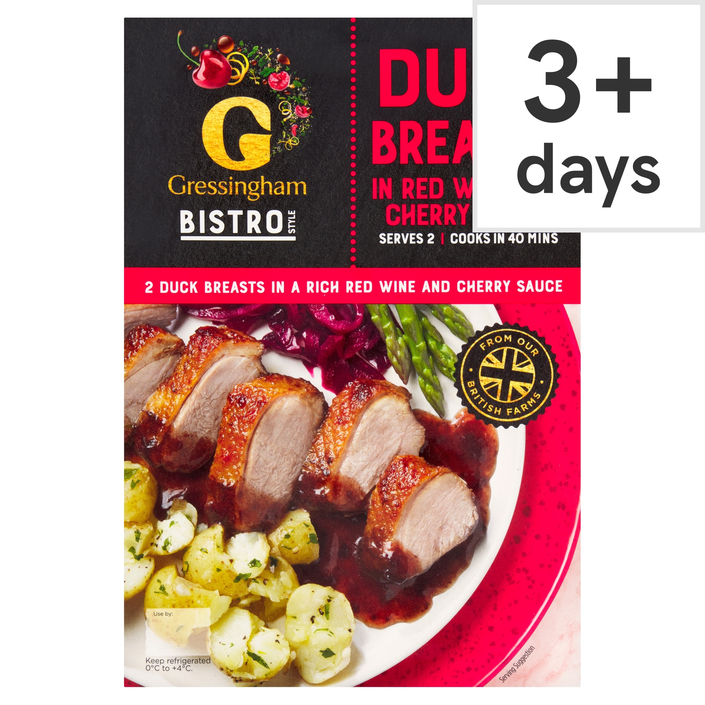 Gressingham Duck Breasts in Red Wine and Cherry Sauce 400g