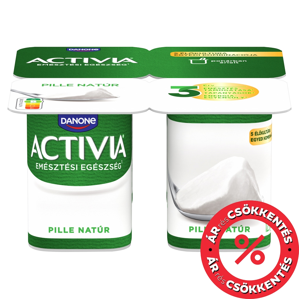 Danone Activia Pille Unflavoured Yoghurt with Live Culture 4 x 125 g (500 g)