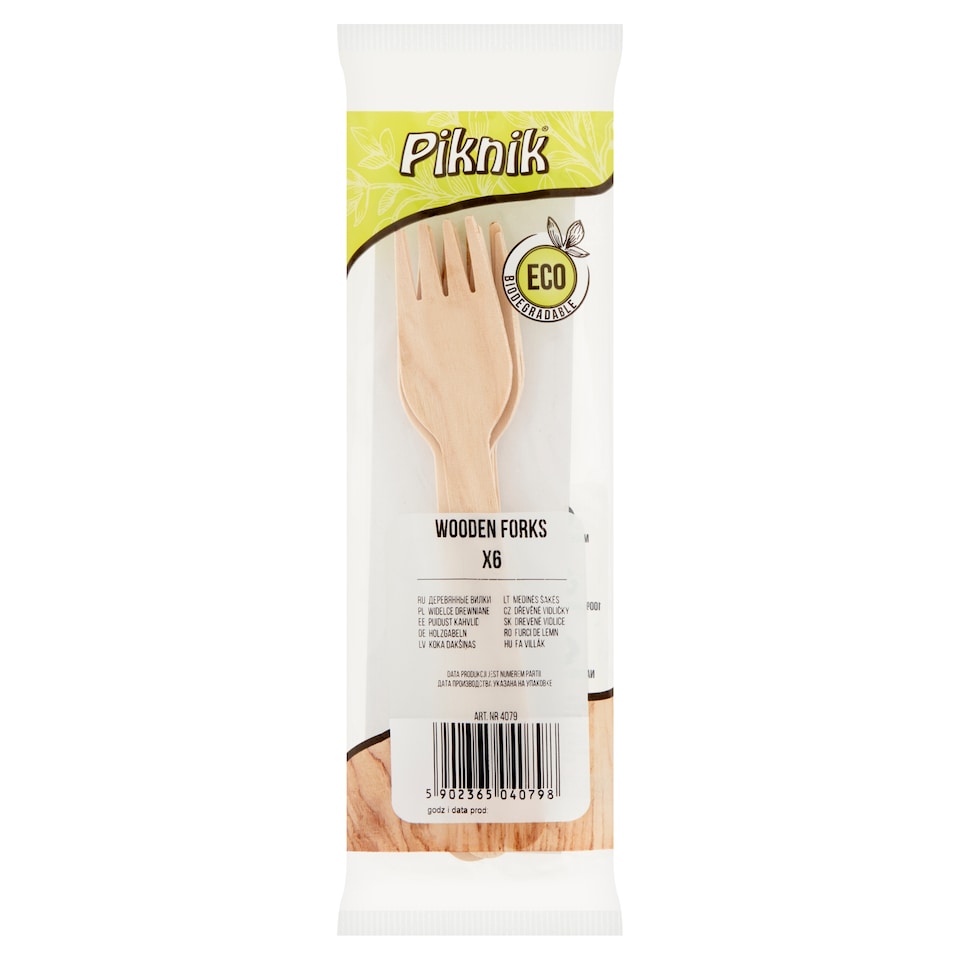Piknik Dřevěné vidličky 6 ks