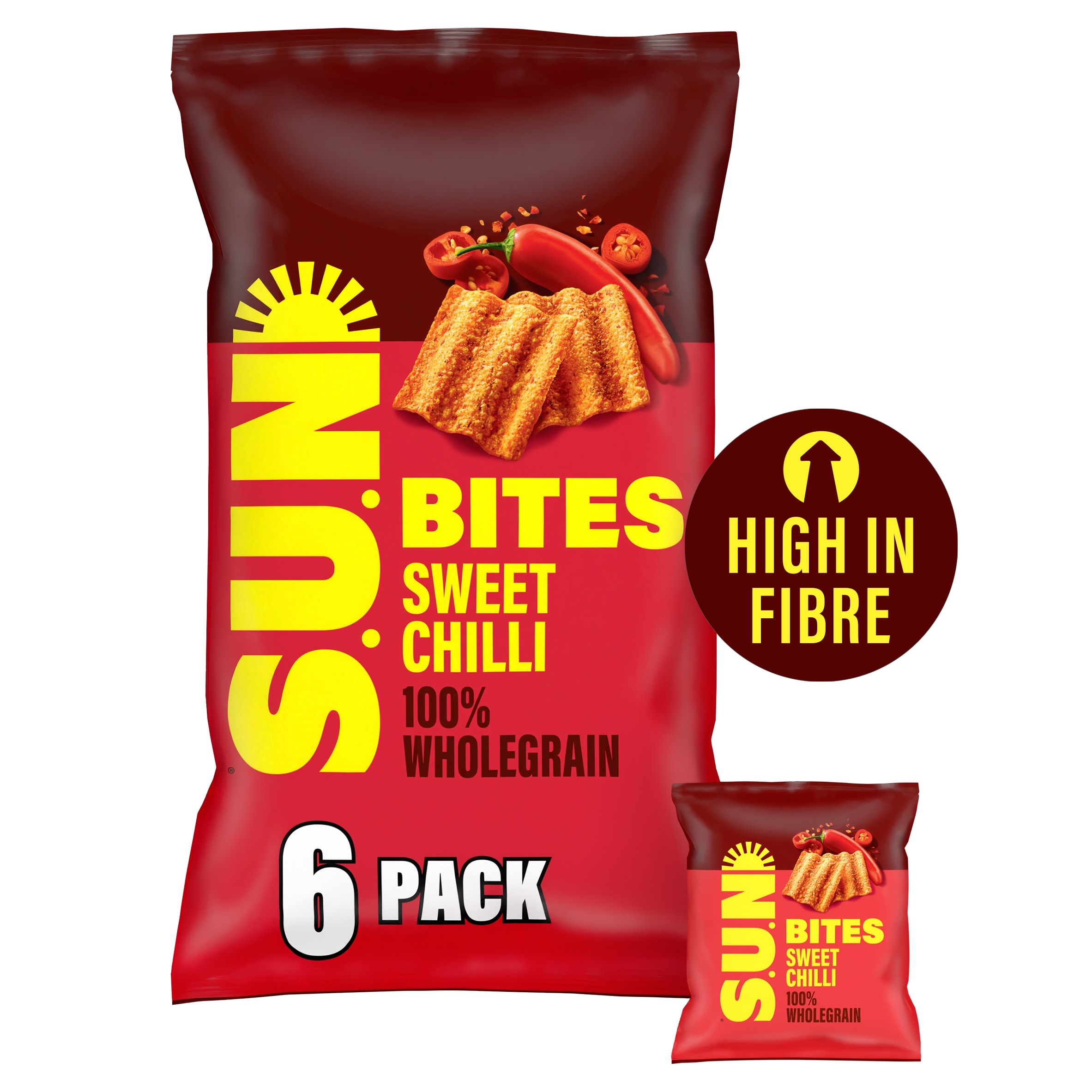 Sunbites Sun Ripened Sweet Chilli Multipack Crisps 6x25g