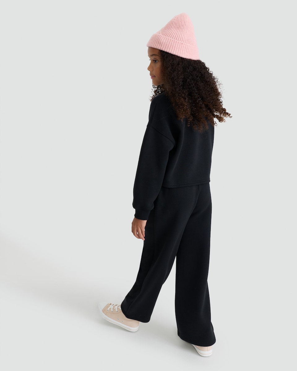 image 1 of F&F Girls 2-Piece Cotton Rich Los Angeles Sweatshirt and Joggers Set in Black
