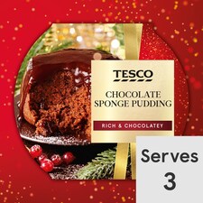 Tesco Sponge Pudding Chocolate 300G