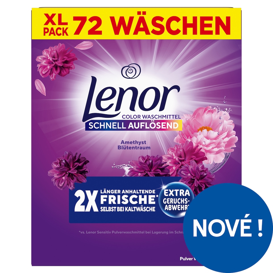 Obrázek 1 pro produkt LENOR Prací Prášek, 45 Praní, Flower Bloom