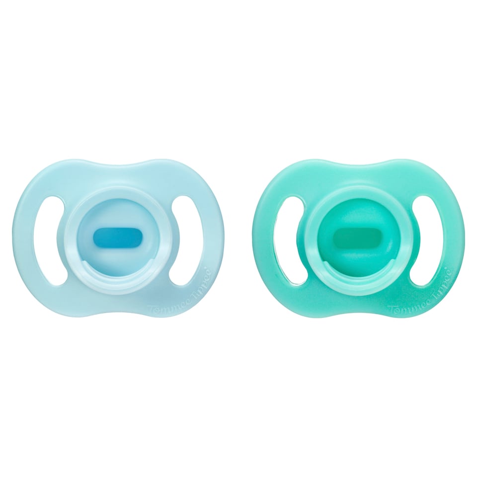image 1 of Tommee Tippee Ultra Light Stay Put Soothers x2 0-6 Months