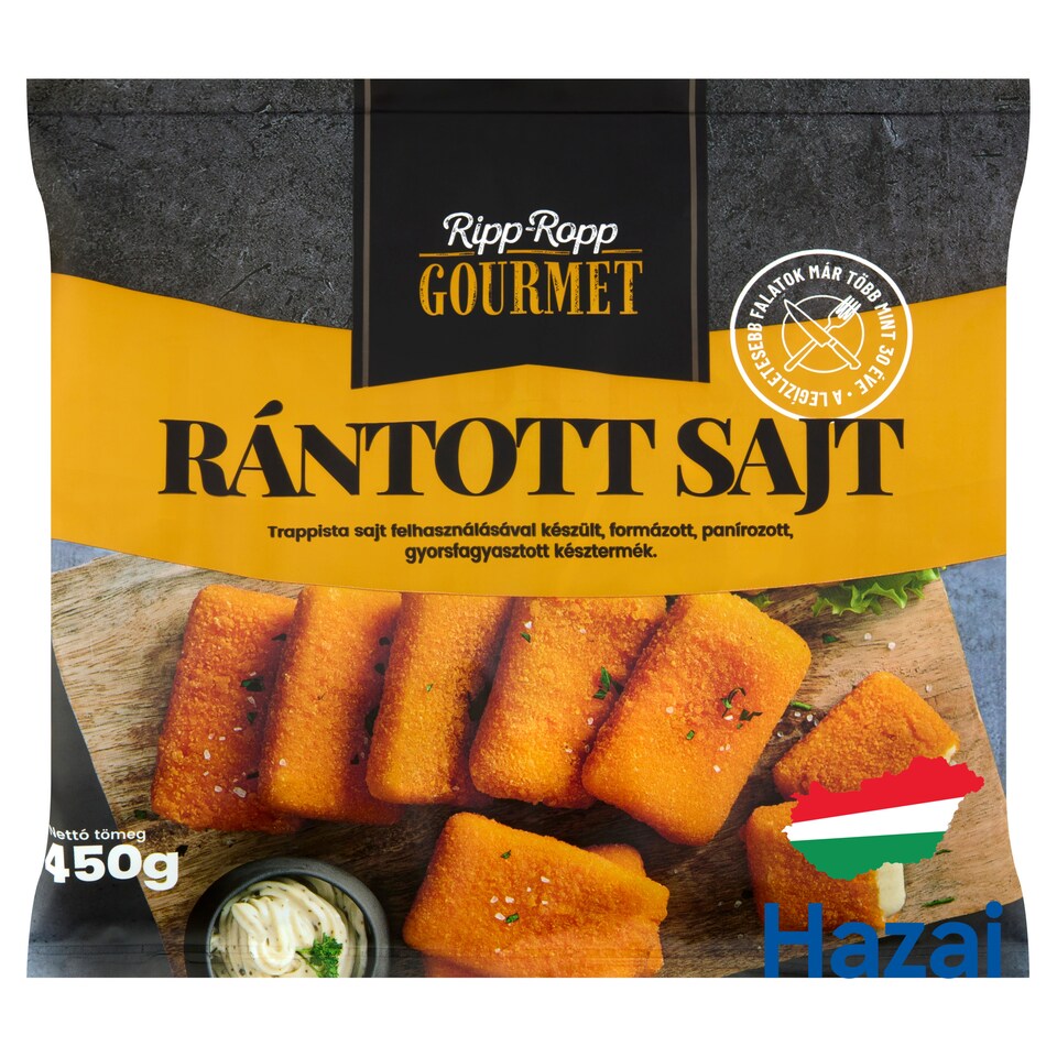 Ripp-Ropp Gourmet gyorsfagyasztott rántott sajt 450 g