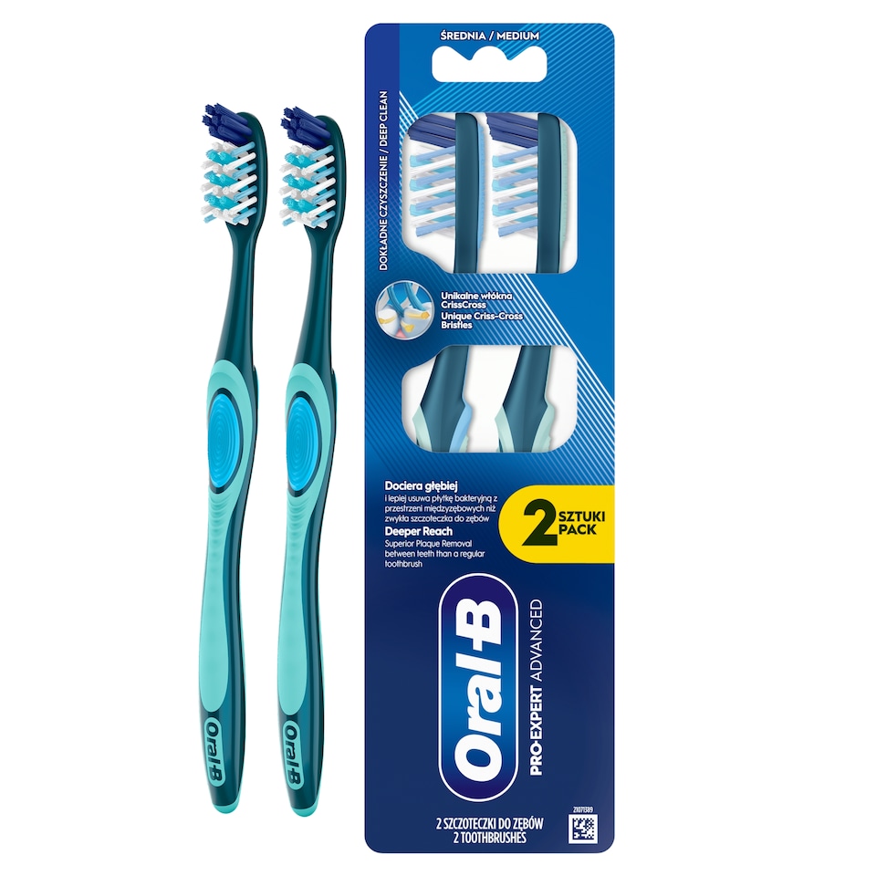 ORAL-B PRO-CLEAN ADVANCED Manuális Fogkefe – Mélytisztítás – Medium, 2