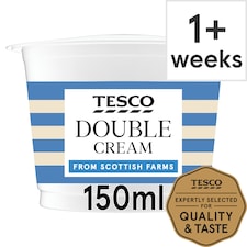 Tesco British Double Cream 150Ml