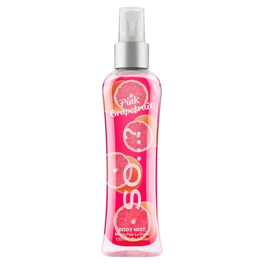 So? Body Mist Pink Grapefruit 100Ml Tesco Groceries
