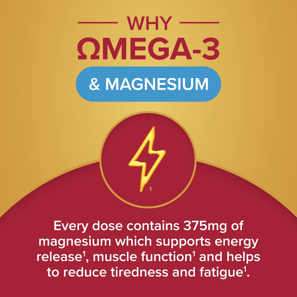 image 1 of Seven Seas Omega-3 Fish Oil & Magnesium Capsules with Vitamin D - 60s Duo Pack