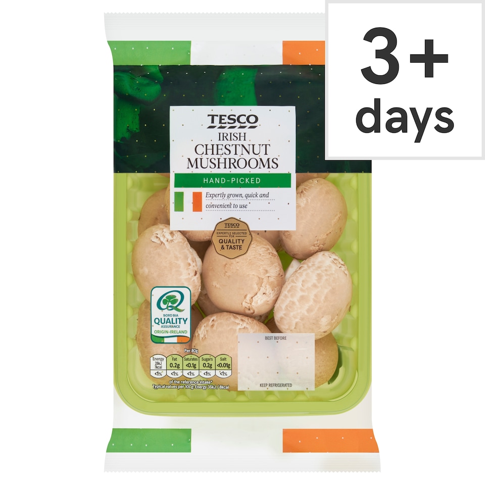 Tesco Irish Chestnut Mushrooms 250G