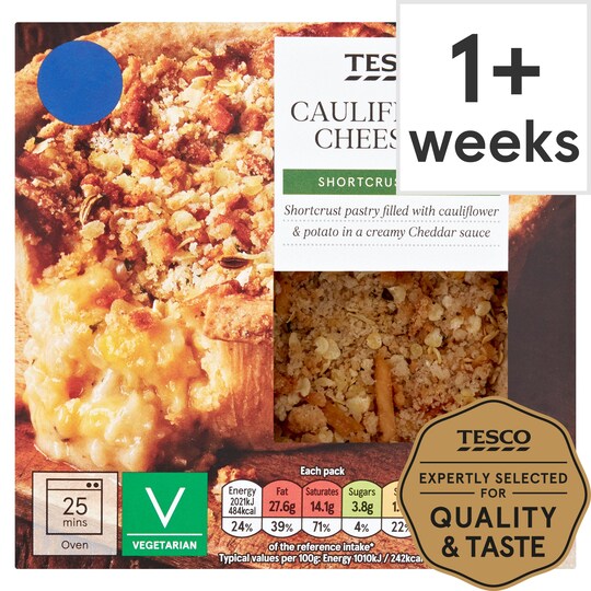 Tesco Cauliflower Cheese Pie 200G Tesco Groceries