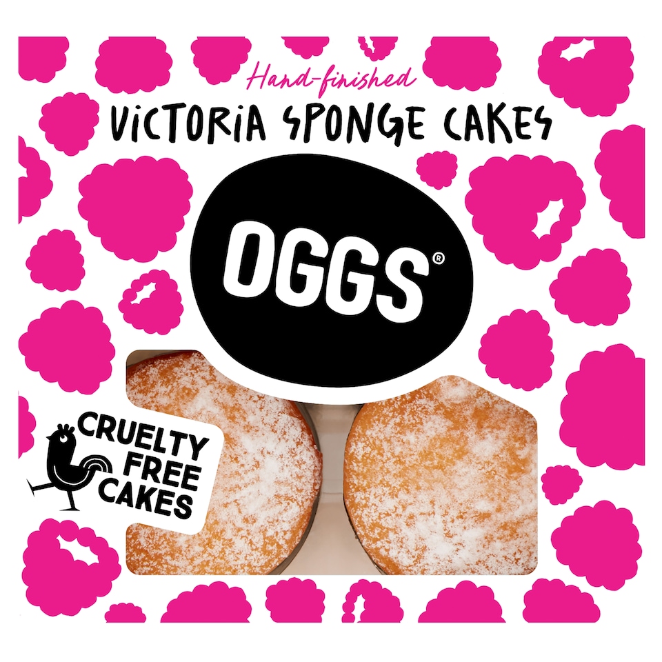 Oggs Vegan Victoria Sponge Cakes 4 Pack 184G