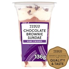 Tesco Chocolate Brownie Sundae 136G