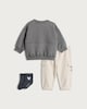 image 2 of Disney Mickey Mouse 3-Piece Cotton Rich Sweatshirt, Joggers and Socks in Grey