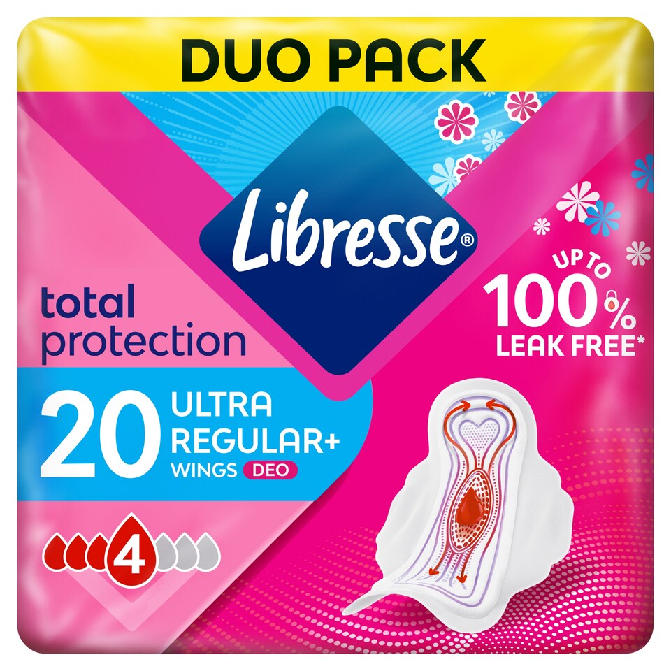 image 1 of Libresse Ultra Regular+ Deo Sanitary Pads with Wings 20 pcs