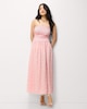 image 4 of F&F Polka Dot Bandeau Midi Dress in Multi Pink