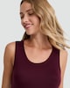 image 1 of F&F Soft Touch Thermal Scoop Neck Cami Top in Purple