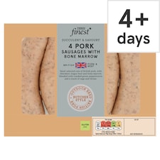 Tesco Finest 4 Pork Sausages with Bone Marrow 440g