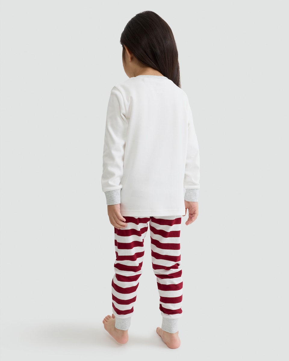 image 1 of F&F Boys Pure Cotton Mouse Aeroplane Print Top and Joggers Pyjamas in Cream Multi